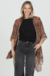 Burnout Velvet Kimono - O/S