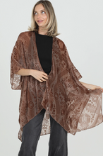 Load image into Gallery viewer, Burnout Velvet Kimono - O/S
