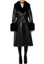 Load image into Gallery viewer, Azalea Wang Kaya Long Black Fur Jacket
