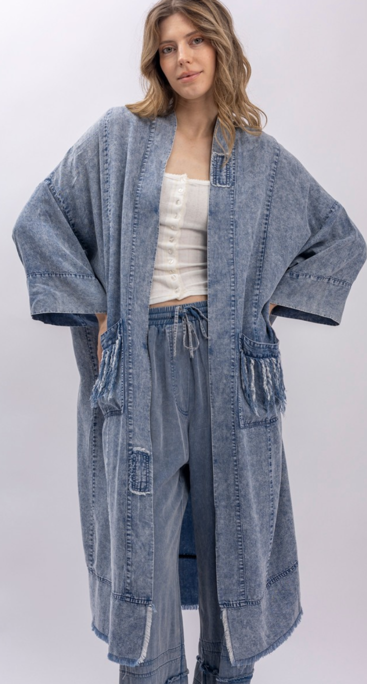 Chan Long Fringe Detail Cardigan