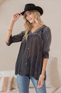 Gladis Western Beaded Embellished Top