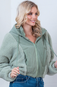 Kell Corduroy Hooded Puffer Jacket