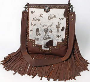 Kathryn Fringe Branded Handbag