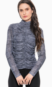 Marlee Rouched Mesh Top