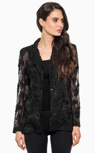 Sienna Black Sequin Blazer