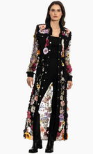 Load image into Gallery viewer, Shellie Long Black Floral Lace Duster
