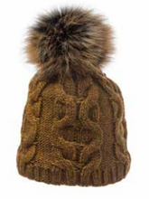Load image into Gallery viewer, Cable Knit Pom Beanie
