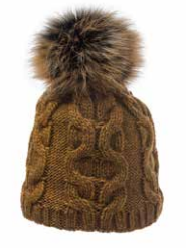 Cable Knit Pom Beanie