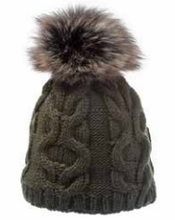Load image into Gallery viewer, Cable Knit Pom Beanie
