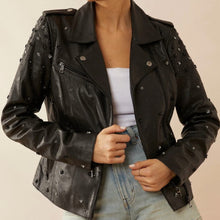 Load image into Gallery viewer, Brittany Shy Leather Jacket
