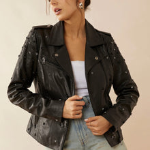 Load image into Gallery viewer, Brittany Shy Leather Jacket
