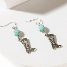 Load image into Gallery viewer, Boots Before Noon Earrings in Sky Teal

