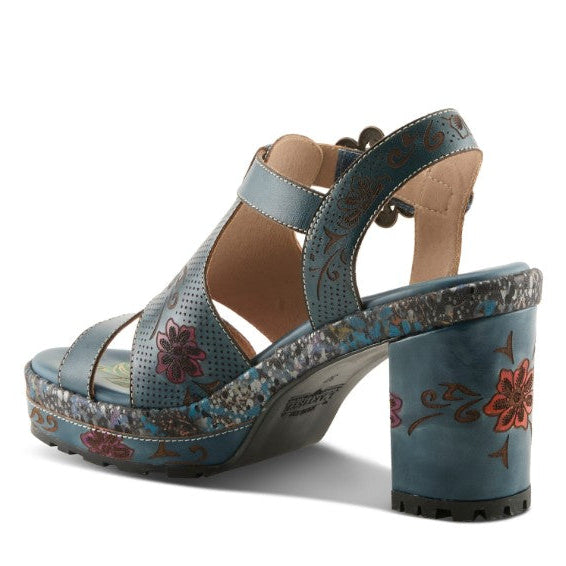 L'Artiste “Jawdrop” Hand-Painted Platform Heel Sandal – Madame