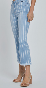 Cici Stripe Crop Flare