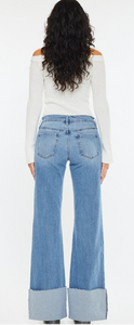 Kan Can Cuffed Flare Jeans