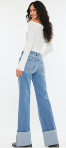 Kan Can Cuffed Flare Jeans