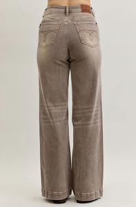 Judy Blue Clay Wide Leg High Rise Jeans