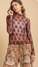 Load image into Gallery viewer, Embroidered LS Mesh Top
