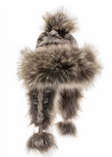 Load image into Gallery viewer, Mocha Faux Fur Winter Flap Hat
