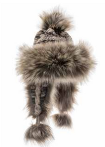 Mocha Faux Fur Winter Flap Hat