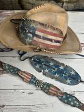 Load image into Gallery viewer, Large Feather Flag Hatband
