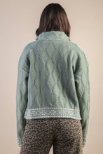 Load image into Gallery viewer, Halsey Graphic Knit Sweater Zip Up Cardigan
