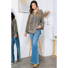 Load image into Gallery viewer, Printed Patchwork Mix Media Top
