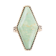 Load image into Gallery viewer, Trillion Green Turquoise Ring
