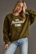 Load image into Gallery viewer, Olive &#39;On Mountain Time&#39; Sweatshirt
