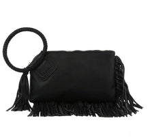 Load image into Gallery viewer, Fringe Soft Vegan Leather Wristlet/Clutch
