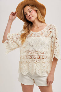 Clover Crochet Lace Top