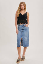 Load image into Gallery viewer, Trista Crochet Lace Tank in Natural

