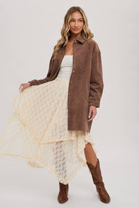 Aria Lace Tiered Midi Skirt