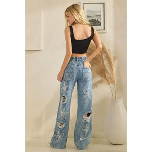 Starlee Washed Stone Star Pants