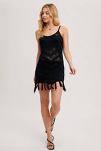 Load image into Gallery viewer, Demetria Fringe Mini Dress
