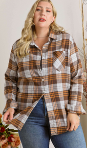 Carlie Plus Plaid Shacket