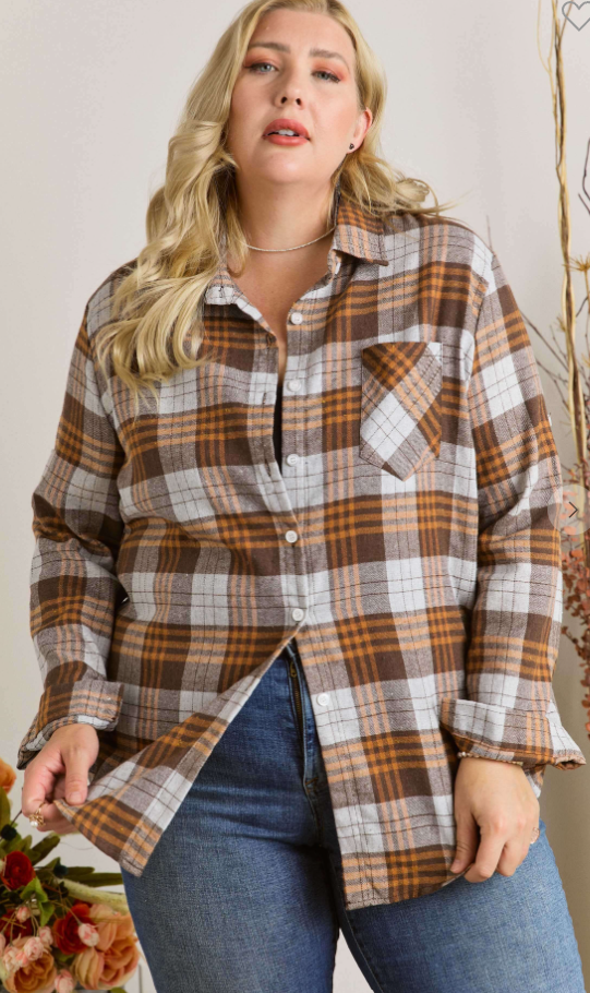 Carlie Plus Plaid Shacket