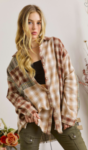 Cassie Plus Flannel Shirt