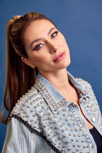 Load image into Gallery viewer, Rivir Denim Jacket With Metal Fringe
