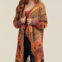 Load image into Gallery viewer, Cammie Aztec Cascade Fringe Cardigan
