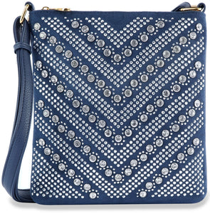 Studded Rhinestone Crossbody Sling