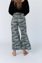 Load image into Gallery viewer, Casual Wanderer Wide Leg Slit Pants - Charcoal Camo Pant
