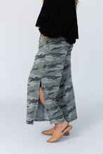 Load image into Gallery viewer, Casual Wanderer Wide Leg Slit Pants - Charcoal Camo Pant
