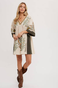 Margot Embroidered Babydoll Dress