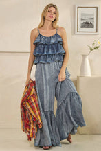 Load image into Gallery viewer, Ellie Washed Ruffle Top Tencel Romper

