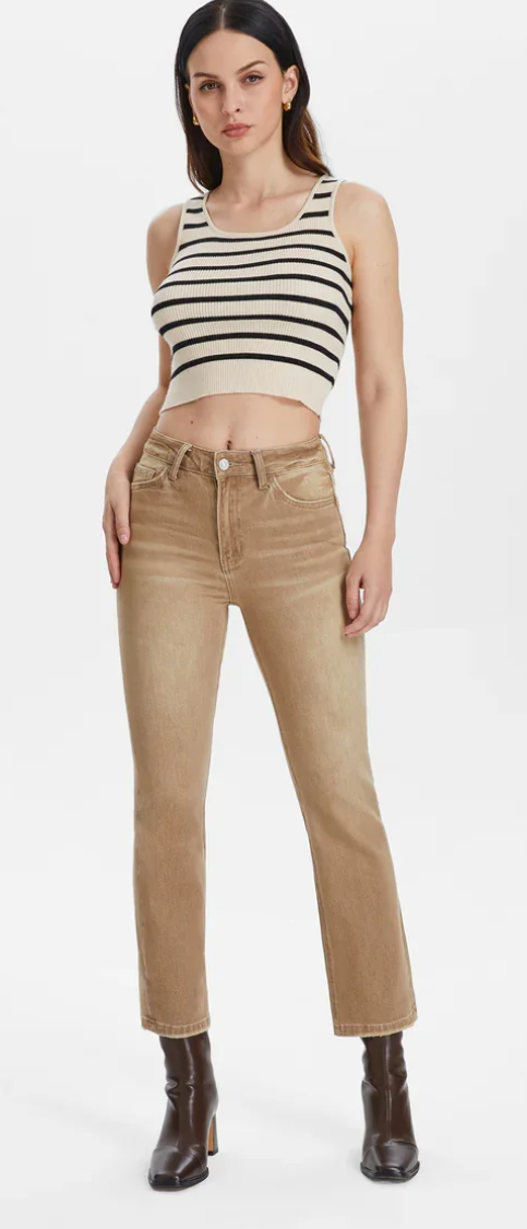 Bayeas Khaki Crop Jean