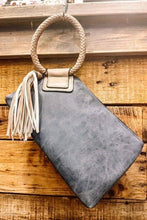 Load image into Gallery viewer, Cuff Handle Tassel Wristlet Clutch
