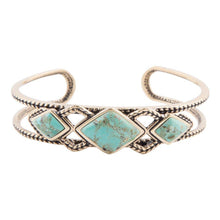 Load image into Gallery viewer, Turquoise &amp; Bronze Cuff Bracelet
