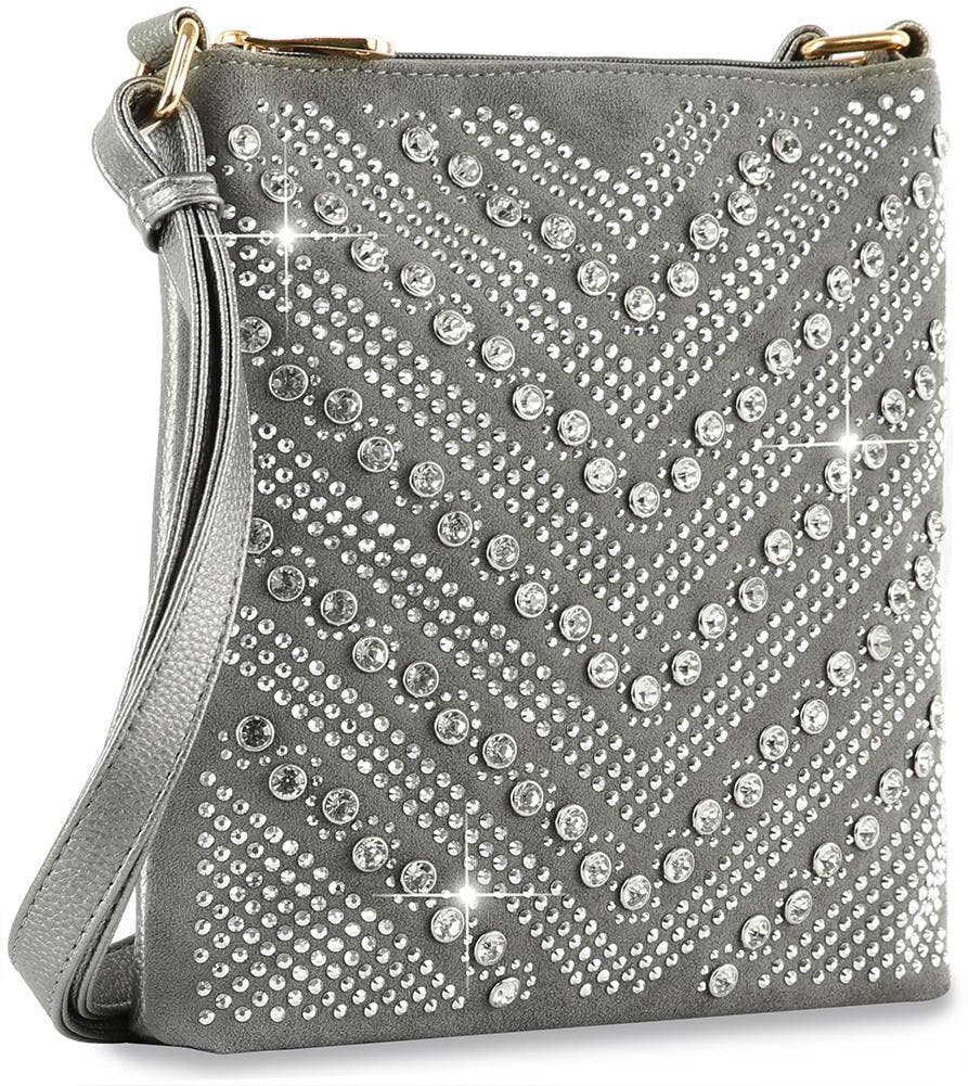 Studded Rhinestone Crossbody Sling