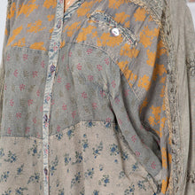 Load image into Gallery viewer, Printed Patchwork Mix Media Top
